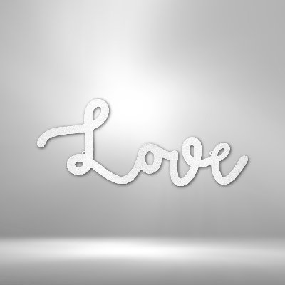 Plaque murale décorative en métal Love Script Love