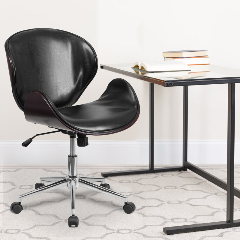 Chaise de travail, Acajou / Noir