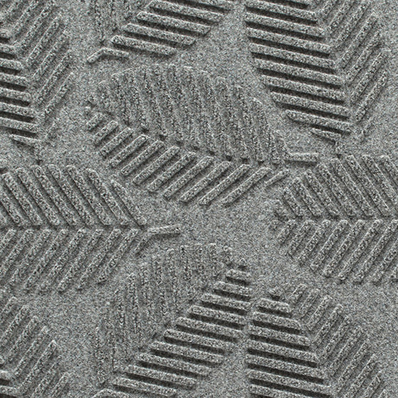 WaterHog Deanna 24 in. x 39 in. Indoor/Outdoor Half Round Door Mat, Medium Gray