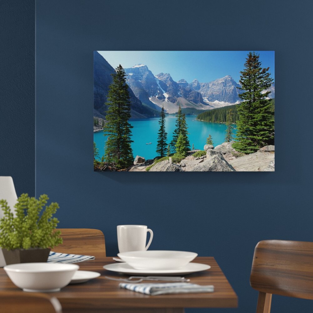 Leinwandbild Moraine Lake kanadische Berge