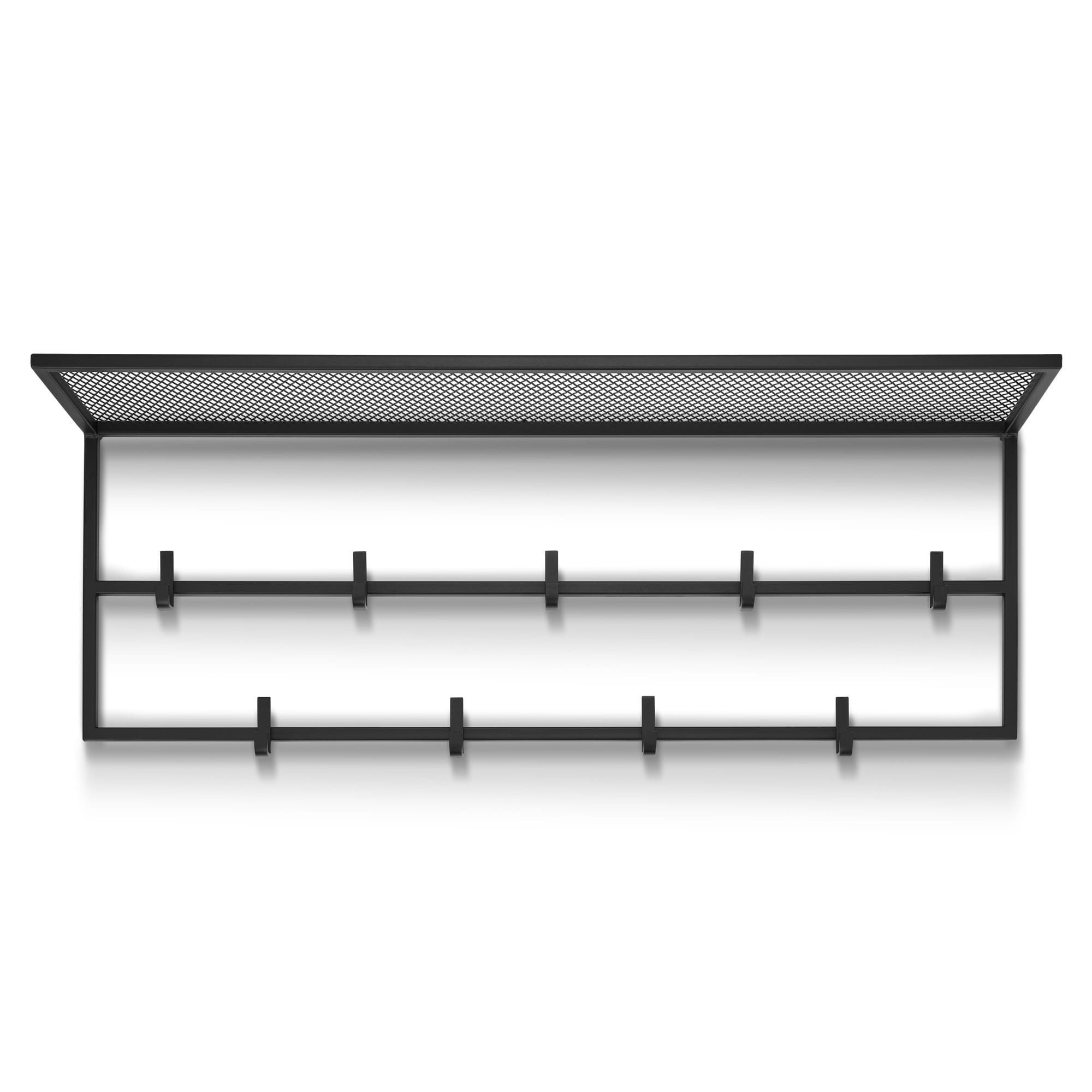 Ebern Designs Lemonica 9 - Hook Wall Mounted Coat Rack with Storage in ...