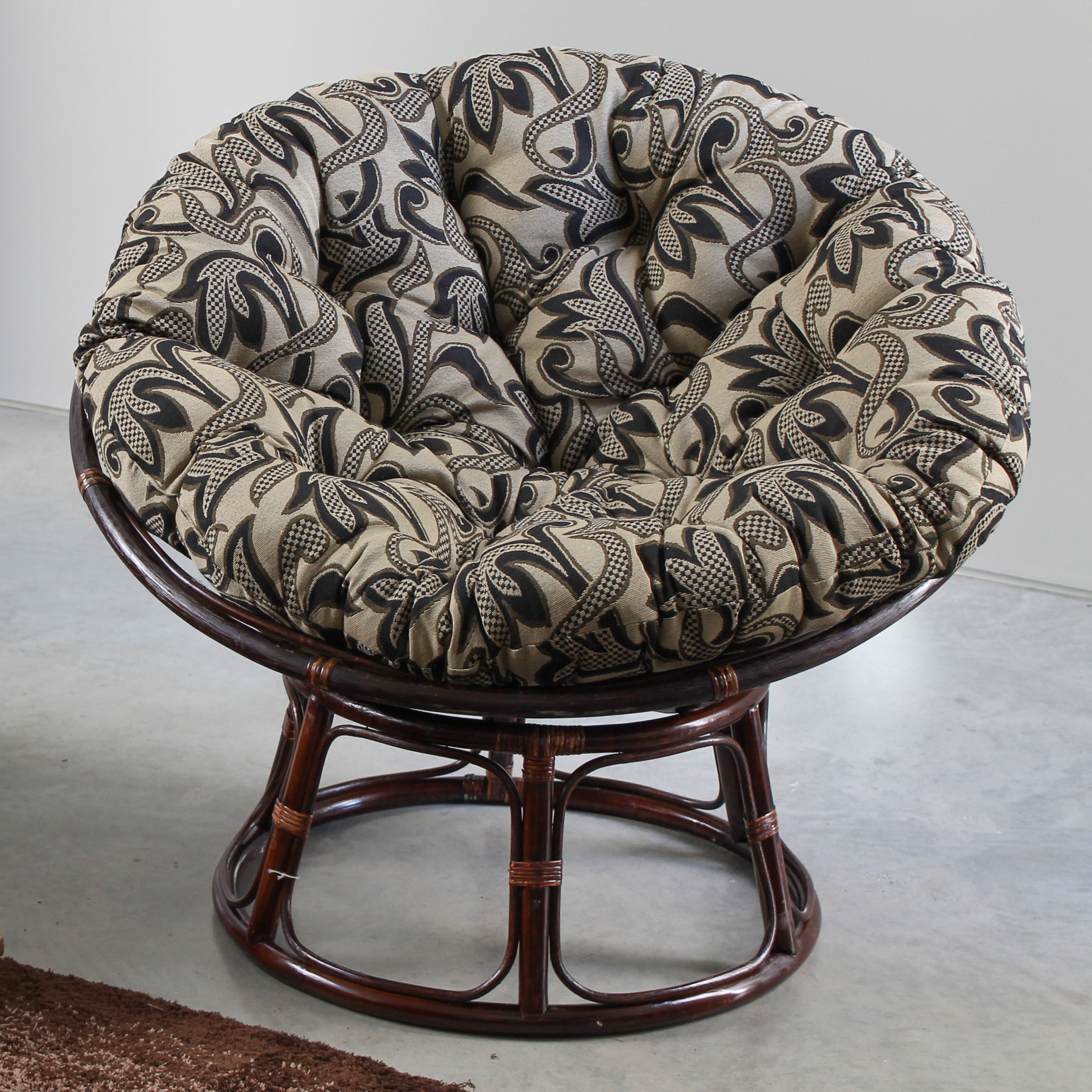 Papasan cushion discount world menagerie fabric