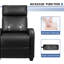 Fauteuil inclinable de massage pour le salon avec repose-pieds réglable - Canapé inclinable ergonomique en cuir PU avec fonction de massage intégrée pour le cinéma maison ou le bureau