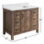 Meuble-lavabo simple sur pied avec plateau en marbre de culture 42 po Javier-1803461194
