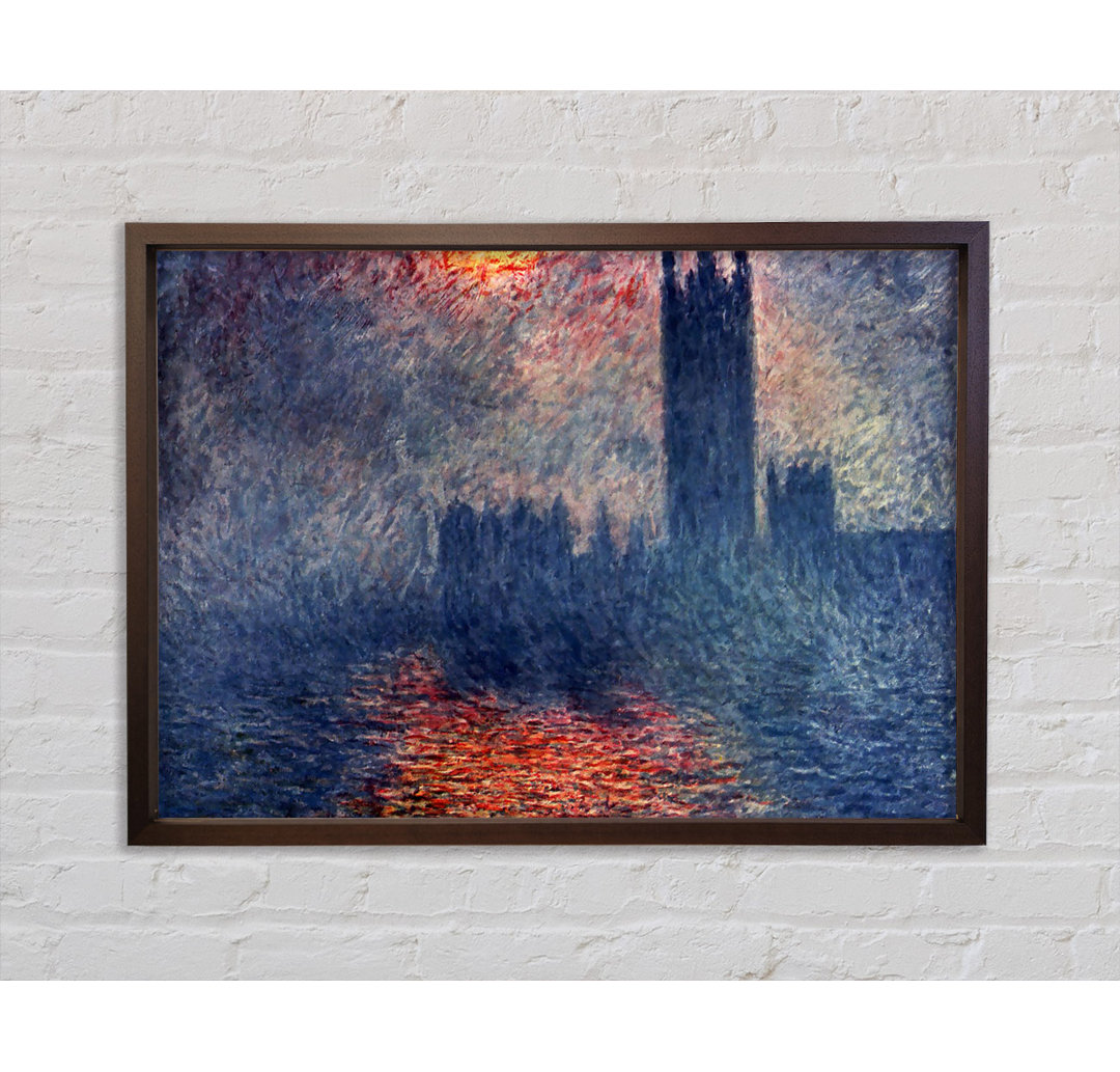 Gerahmtes Leinwandbild Parliament In London von Monet