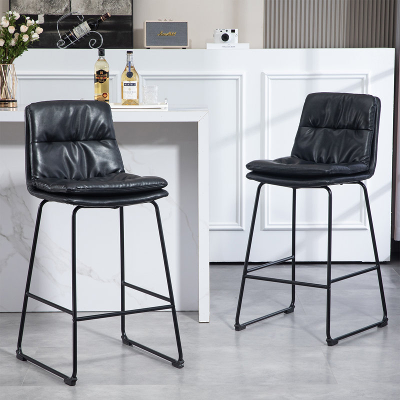 Tabouret Radee, Tabouret de bar (siège d'une hauteur de 28 po), Noir
