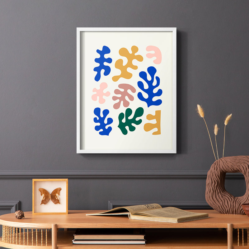 Matisse CDLXV, reproduction encadrée - bois massif, Cadre simple blanc, H 14 po x l 11 po