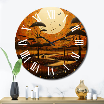Horloge murale en métal