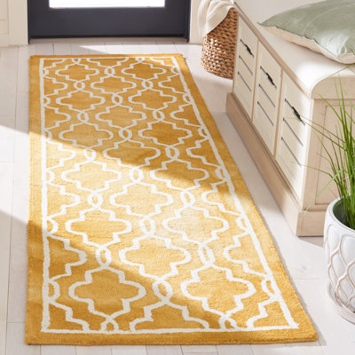 Dip Dye Hand Tufted Wool Geometric Rug