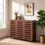 Armoire à chaussures moderne minimaliste, rangement à cinq niveaux à persiennes, range-chaussures à tablette réglable