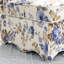 Chaise de salle à manger en flanelle bleue avec rembourrage doux, non, coussin de taille assorti - bleu, pour un moment de détente