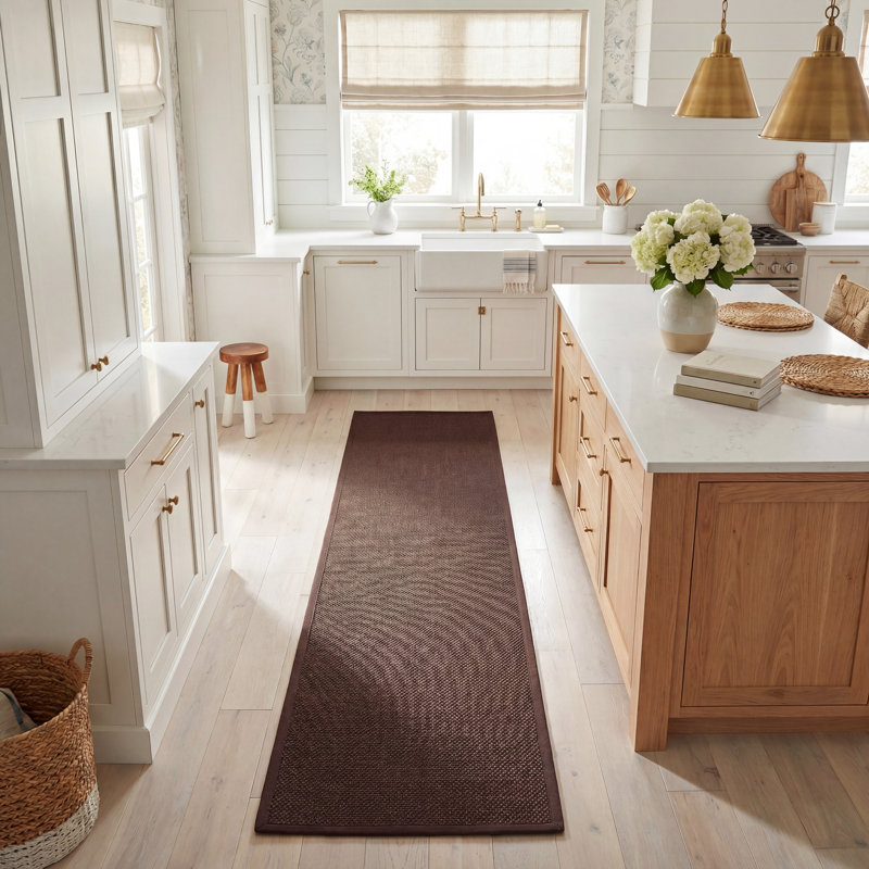Tapis en fibre de sisal Campbellton, Tapis de couloir 2 pi 6 po x 8 pi