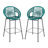 Brookswood 28.5" Seat Height Patio Bar Stools With PE Rattan And Iron Frame-110811529