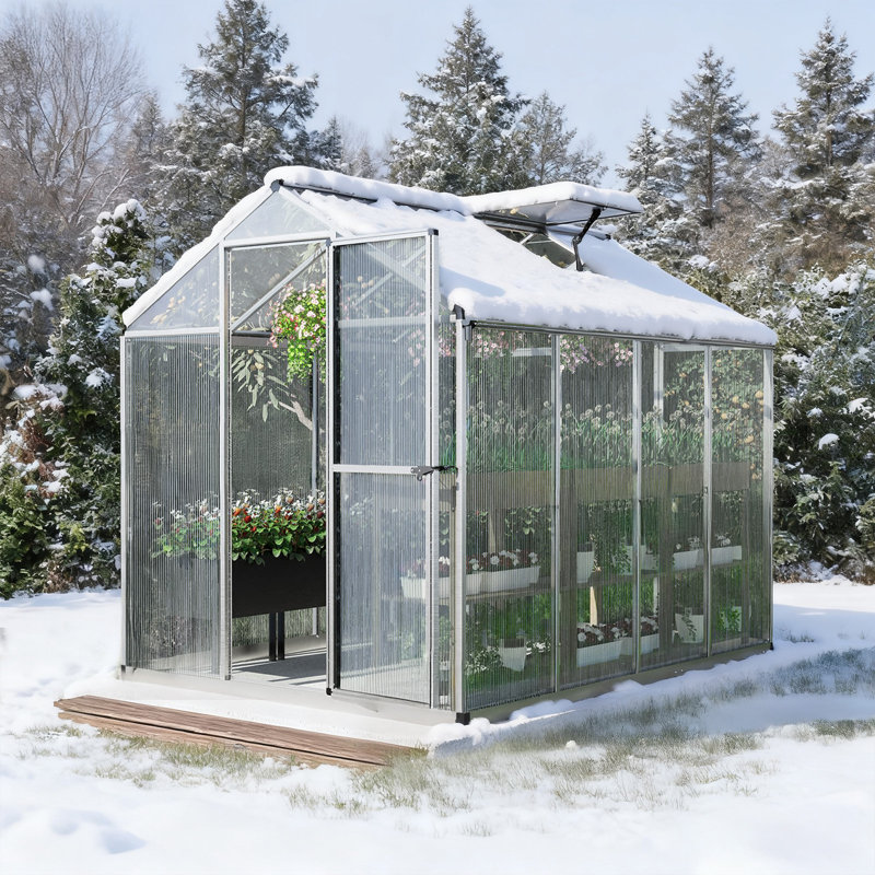 Walk-In Greenhouse, Silver, 6' W x 8' D