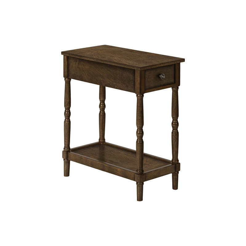 Table d'appoint, table de bout à 2 niveaux, table de bout, table de chevet, chambre à coucher, étroite, lampe, tiroir de rangement