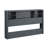 Full/Queen Bookcase Headboard, Denim+Brown Finish