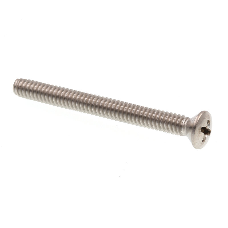Machine Screws, Oval Head, Phillips Drive, #10-24 X 2 in., Grade 18-8 (20 Pack), 6.2" H x 3.9" W x 0.45" D