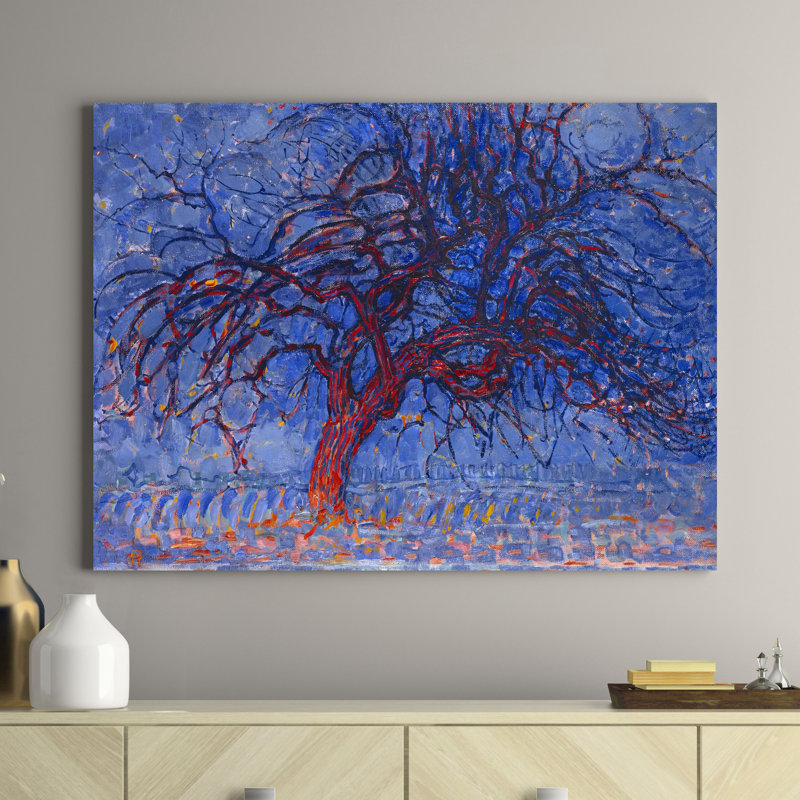Evening Red Tree by Piet Mondrian - Wrapped Canvas Art Prints, 70cm H x 100cm W x 4cm D