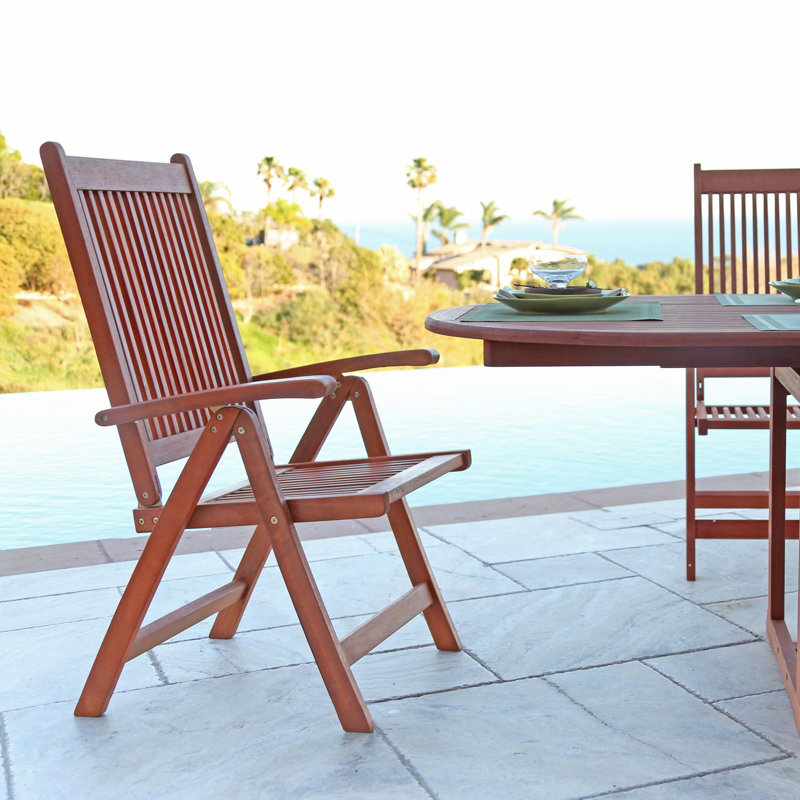 Aleha 6 - Person Wood Patio Dining Set with Rectangular Table