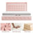 Upholstered Platform Bed with LED Lights, Charging Port, Floating Bed-500637188-510340983