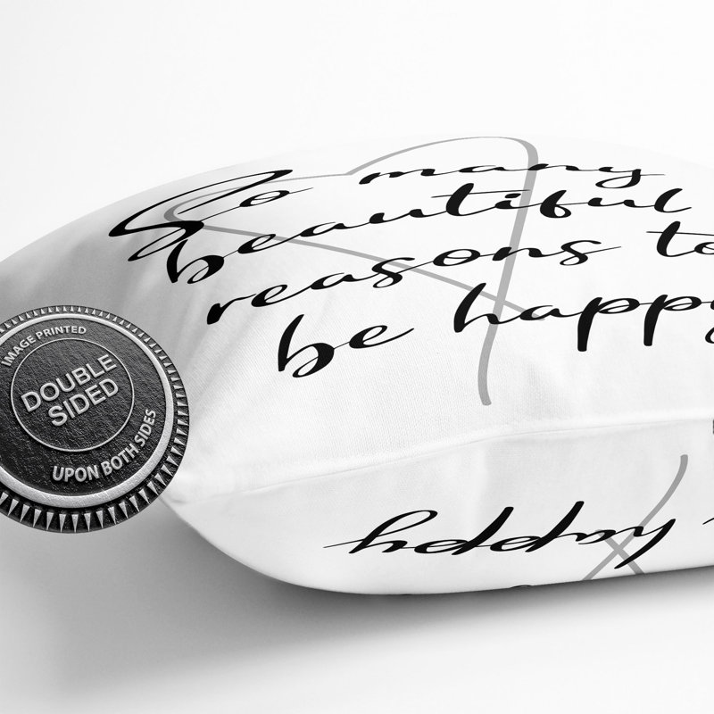 So Many Beautiful Reasons to Be Happy Scatter Cushion, 55cm H x 55cm W x 20cm D