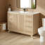 Meuble-lavabo simple lavabo de 121 cm (47,56 po) avec comptoir en SMC et 8 tiroirs de rangement