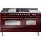ILVE Nostalgie II 60 Dual Fuel Range, 5 Burners, Griddle, Frenchtop -1514149054-1514149221