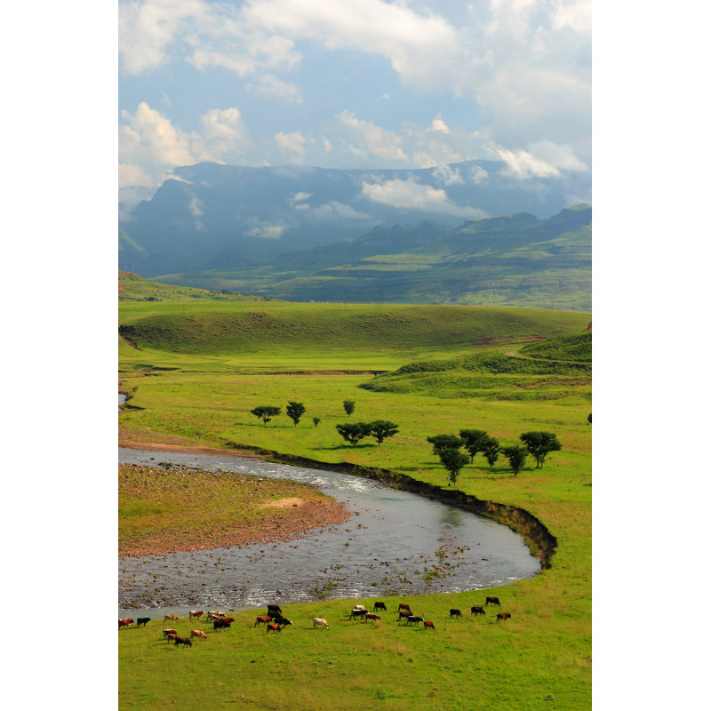 South Africa, Drakensberg Mountains by Johncopland - Wrapped Canvas Print, 46cm H x 30cm W