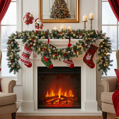 270cm Lighted Faux Garland with Lights