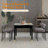 Short Plush Upholstered Metal Dining Chairs-580583879