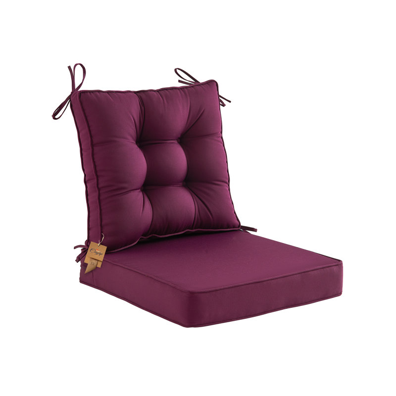 Outdoor 4'' Seat / Back Cushion, Purple