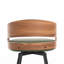 Swivel Upholstered Counter Stool with Metal Frame-2077540171