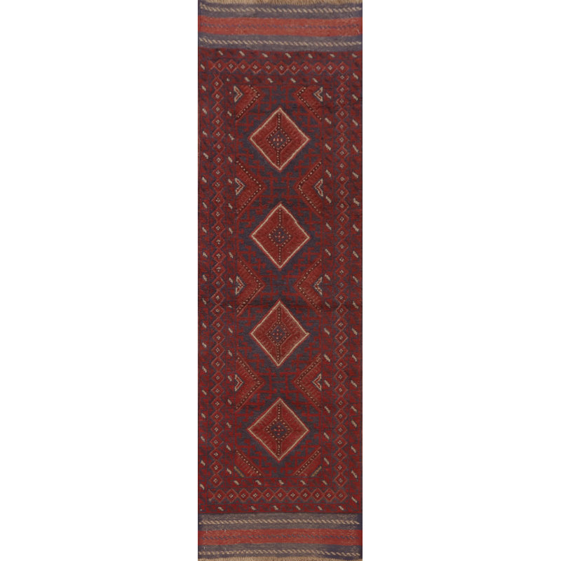 Tribal Wool Traditional Handmade Runner Rug 2x7