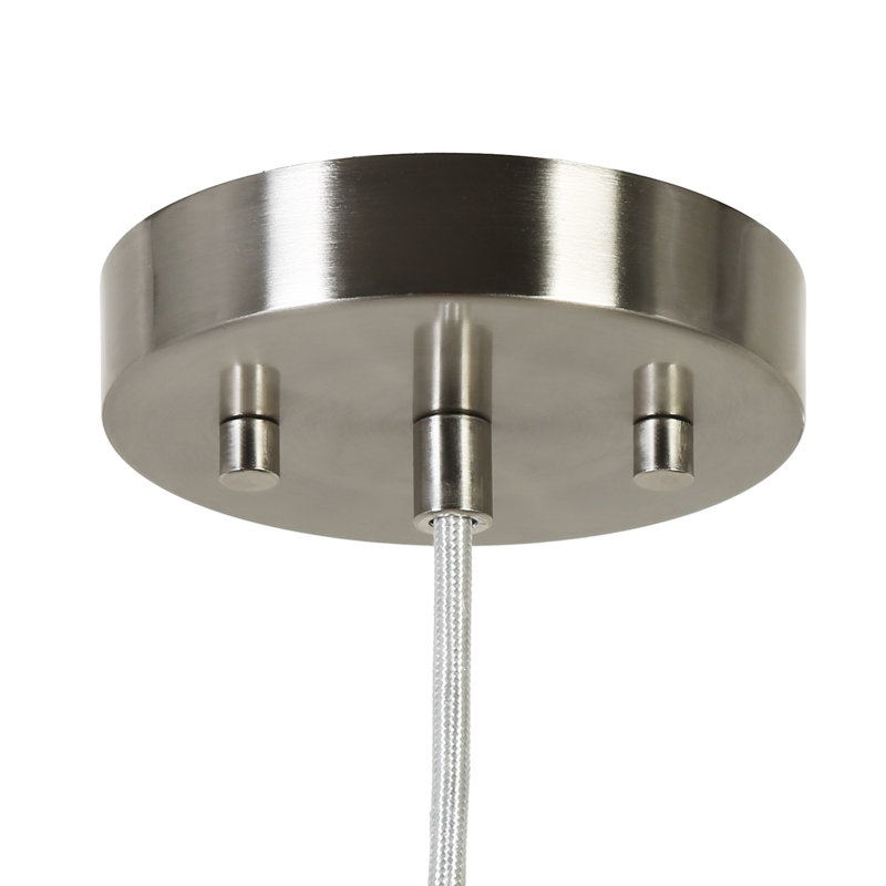 Luminaire suspendu en verre 1 lumière Jonny, Argent argent