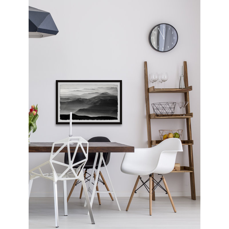 Foggy Mountain Range - Photographie de cadre photo sur toile, H 8 po x l 12 po x P 1,5 po