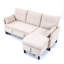 Canapé modulaire en L réversible avec rangement en L - coton, beige, bureau et appartement-858333770