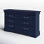 Commode horizontale en bois manufacturé avec 6 tiroirs-1783057572