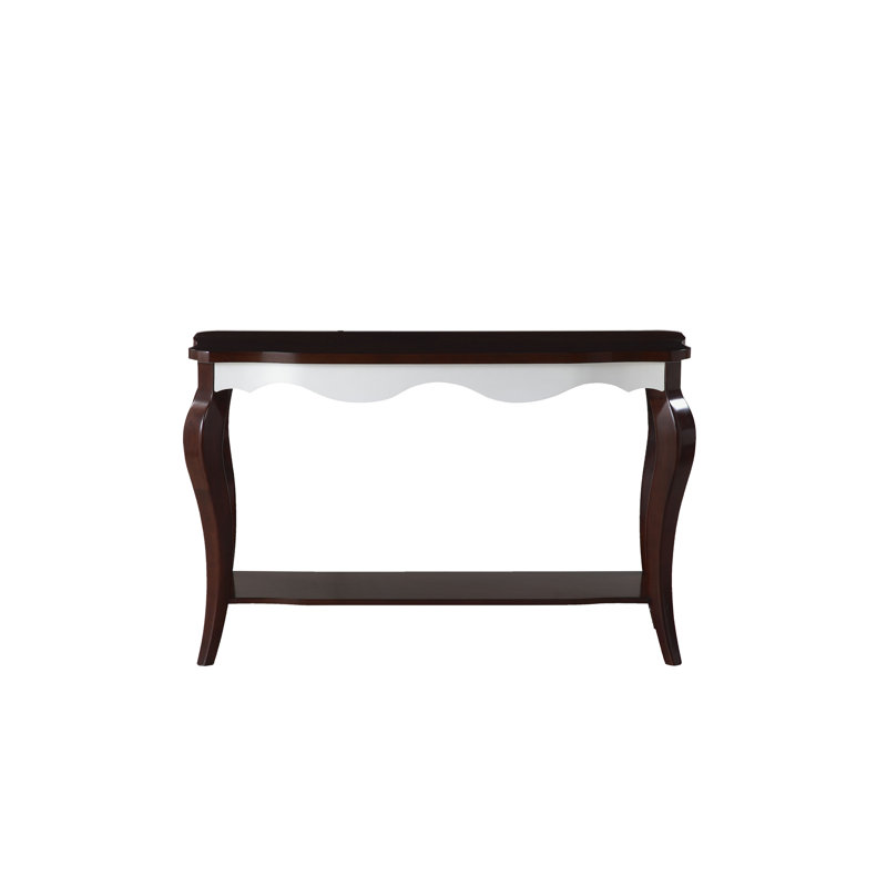 Mathias White & Walnut Finish Sofa Table