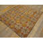 1900s Multicolor Star Folk Art American Hooked Rug 4'6"x4'8" Jute Loop Carpet