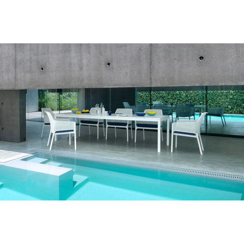 Rio Outdoor Dining Table, Anthracite, 29.92" H x 39" W x 110.24" L