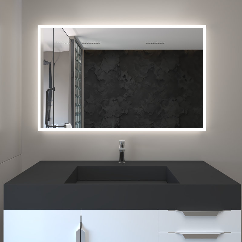 Miroir de salle de bain avec éclairage à DEL 30 po x 48 po Lisa, H 30 po x l 48 po