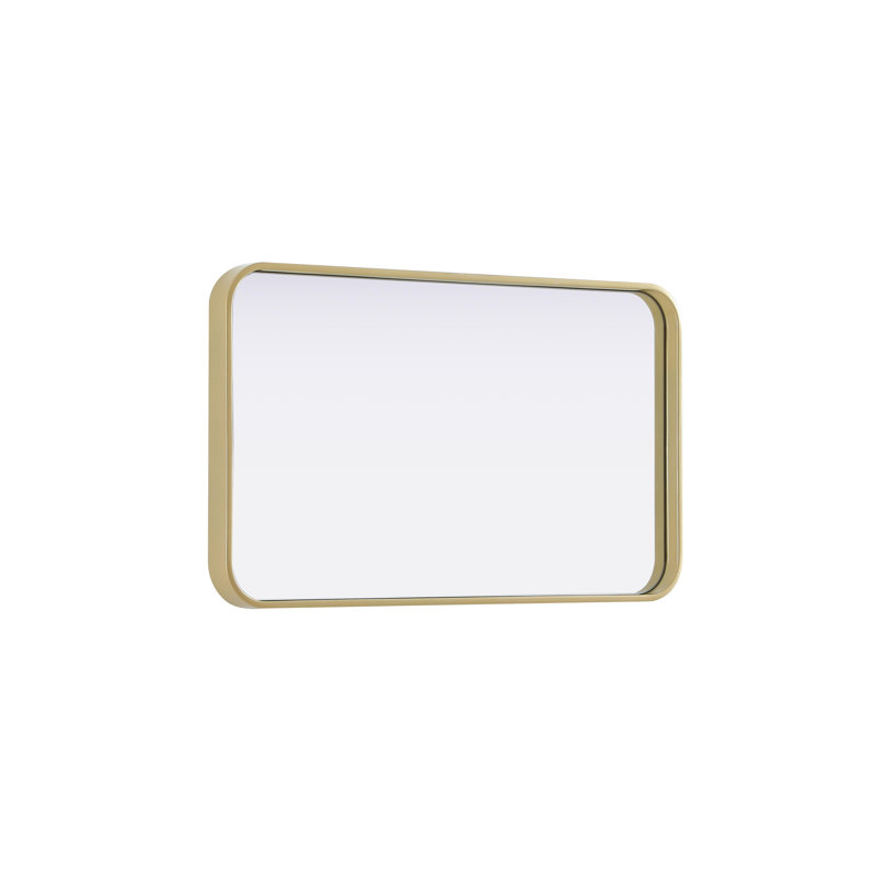 Erath Contour Metal Mirror, 30" x 18", Brass