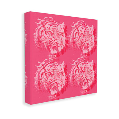 Toile abstraite à motif de tigres par Lil 'Rue