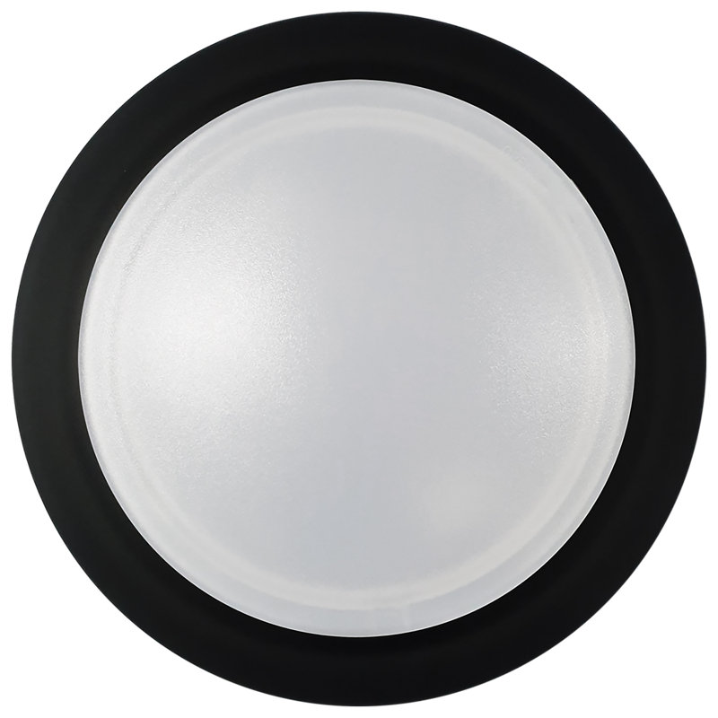 Plafonnier encastré en acrylique Willebroek, Noir, H 1,42 po x l 7,42 po x P 7,42 po