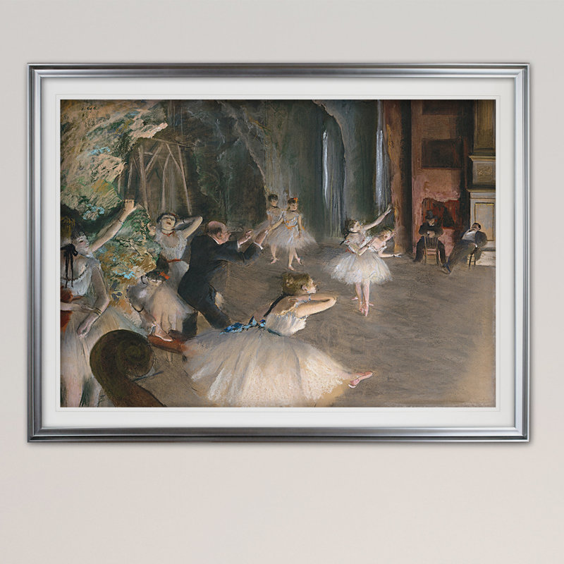 « the rehearsel », impression, H 31 po x l 43 po x P 1,5 po, Cadre argenté
