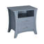 Table de chevet avec compartiment supérieur ouvert et 2 tiroirs, gris
