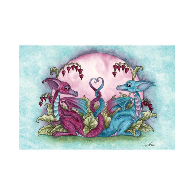 Love Dragons 1 Piece Wrapped Canvas Painting