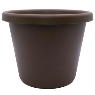 The HC Companies 17 Inch Round Classic Planter, Plastic Plant Pot, Evergreen