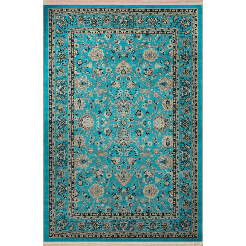 Floral Indoor / Outdoor Rug, Rectangle 4'8" x 6'7"
