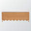 Banc de repose-pieds Constance en rotin festonné miel de Bohème, H 16,70 po x l 44,19 po x P 16,97 po